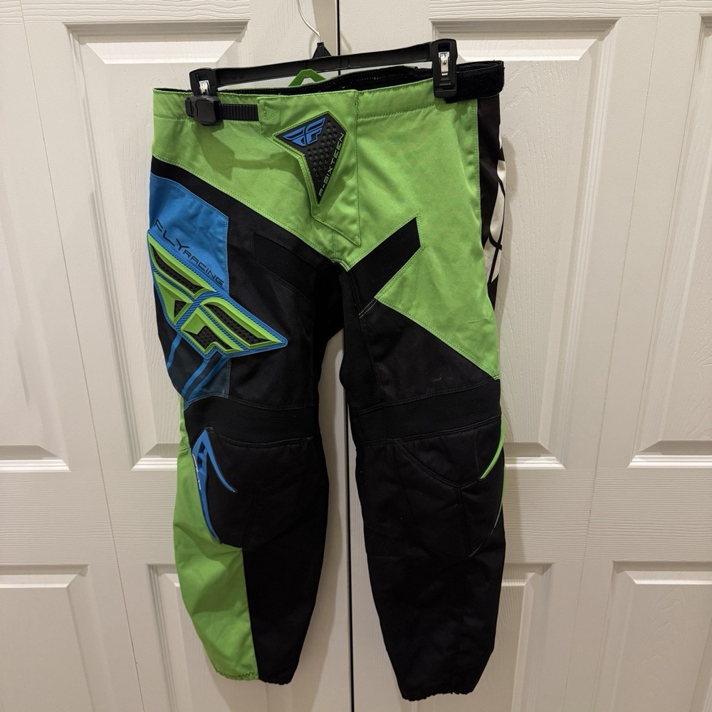 Fly Racing F-16 Motocross Pants Men's Size 32 Green MX Off Road Dirt Bike